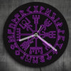 7 Color Changing Vegvisir & Rune Wall Clock