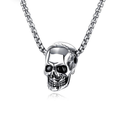 Skull Pendant 1" Stainless Steel 3 Colors w/ 21" Necklace