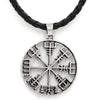 Women Men Viking Runes Vegvisir Compass Pendant Necklace Viking Odin's Symbol of Norse Runic Jewelry - Viking Jewelry Life