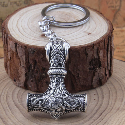 Viking Keychain Pendant Thor's Hammer Mjolnir!  Keep Your Keys Handy! - Viking Jewelry Life