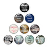 Express Yourself with Set of 10 Alloy/Glass 18 mm Snap Buttons Unisex Snap Button Jewelry