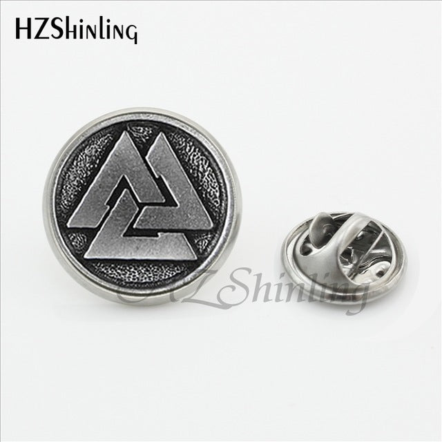 Norse Symbols Lapel Pins Silver Alloy 7 Designs Unisex
