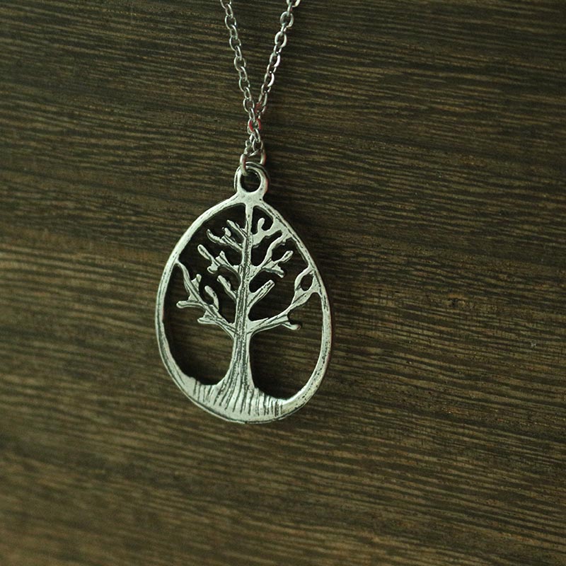 Viking/ Norse World Tree Pendant Zinc Silver/ Bronze/ Or Gold-Tone 18" Necklace Unisex