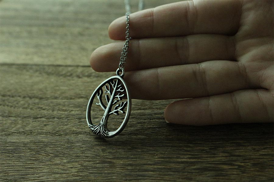 Viking/ Norse World Tree Pendant Zinc Silver/ Bronze/ Or Gold-Tone 18" Necklace Unisex