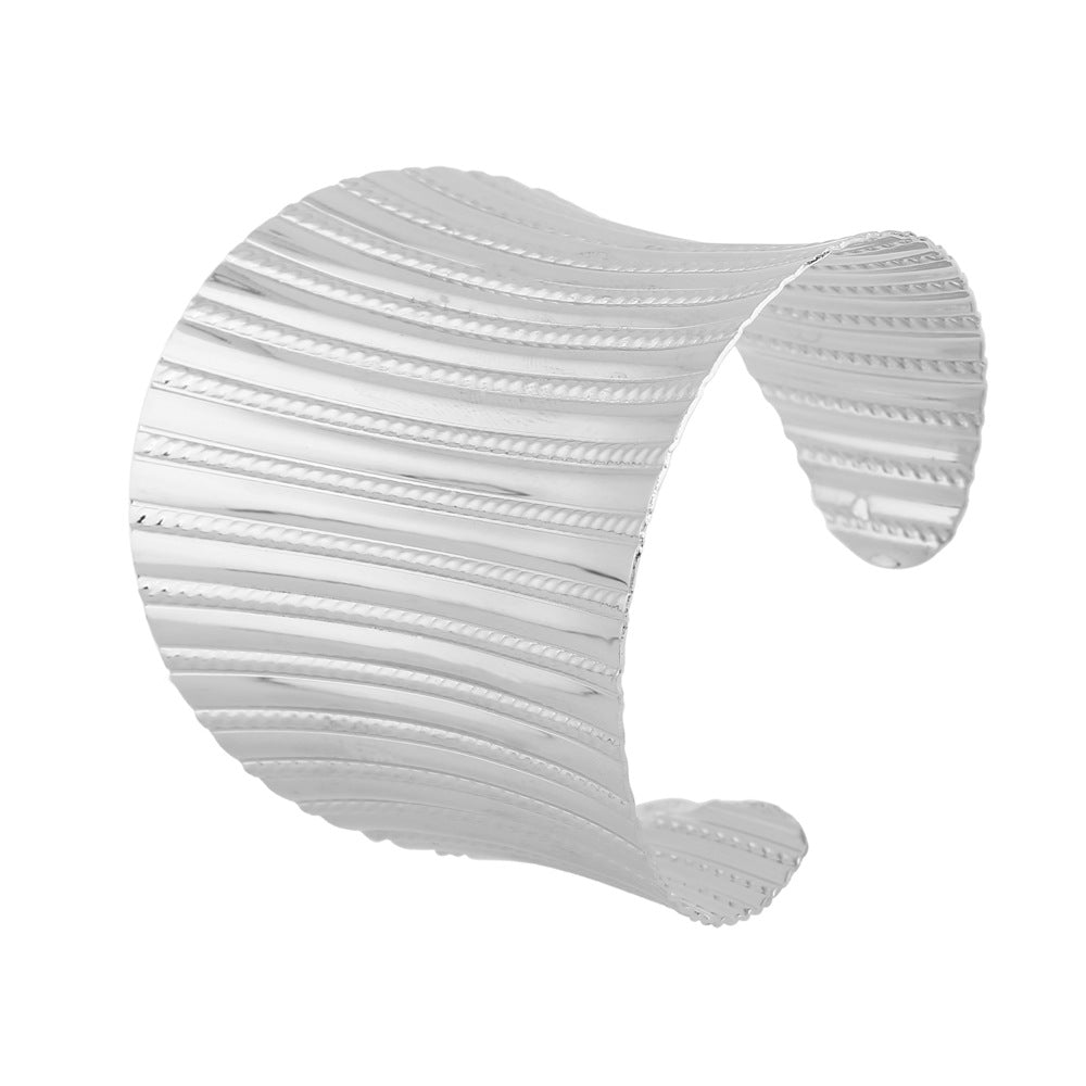 Vintage Wide Cuff Bracelets Adjustable Gold or Silver Zinc Unisex