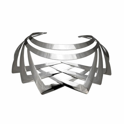 Impressive Vintage Gold or Silver Zinc Slip-on Collar Necklace