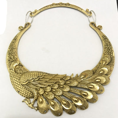 Retro Peacock Copenhagen 4 Colors Zinc Alloy Collar Necklace