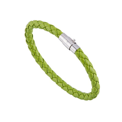 Braided Leather Bracelet 15 Colors Magnetic Closure Unisex