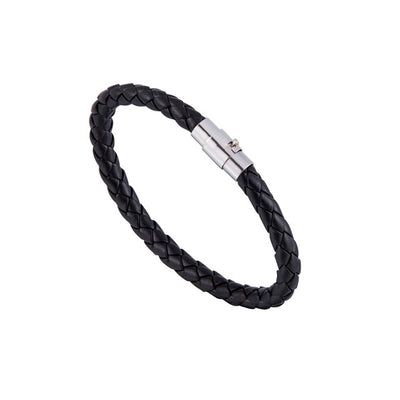 Braided Leather Bracelet 15 Colors Magnetic Closure Unisex