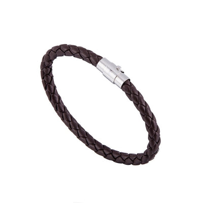 Braided Leather Bracelet 15 Colors Magnetic Closure Unisex