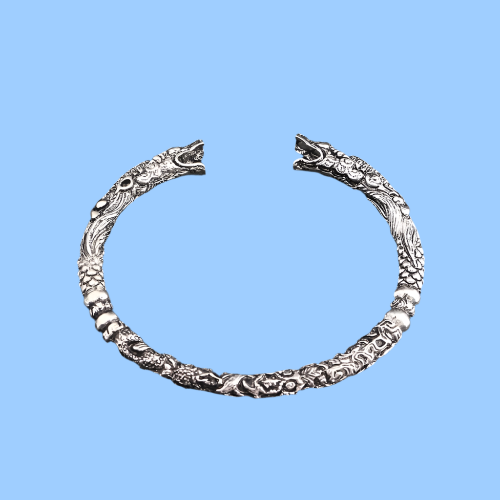 Viking Wolves Silver Zinc Honor Custom Bracelet Unisex