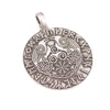 Viking/Norse Odin Ravens & Rune 35 mm Zinc Antiqued-Silver Pendant Only Unisex