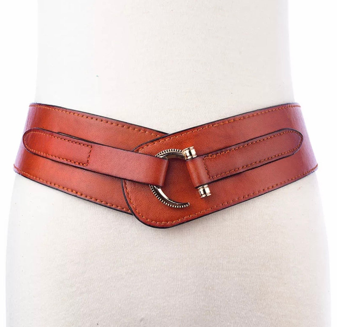 Tan Leather Ladies Belt