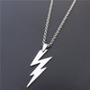 Lightning of Thor Stainless Steel Silver Pendant 18" Cord or 20" Necklace