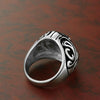 Skull and Cross Bones Stainless Steel Black & Silver Sizes 8-13 Ring