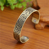 Viking/Norse Dragon Magnetic Cuff Adjustable Bangle Gold-Tone Bracelet Health Unisex