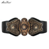 Medieval Relic Buckle Black Stretch Wide Belt Sizes (S) (M) (L)