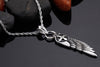 Unique Feather & Cross Silver Stainless Steel 20/22/24" Necklace