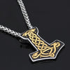 Thor Hammer 3-Color Stainless Steel w/ Wheat Necklace