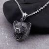 Bear Pendant Stainless Steel 24" Chain Necklace
