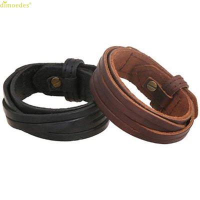 Viking/Norse Leather Wrap Cuff Brown or Black Bracelet