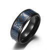 Viking Glow-in-the-Dark Rune Metal Choice: Silver Black Gold Size 7-12 Unisex Ring