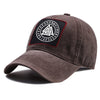 Viking Valknut Cap Cotton Adjustable Coffee Brown Hat