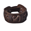 Norse Braid Retro Wide Genuine Leather Cuff Bracelet Braid 10.6 Inches Adjustable Unisex