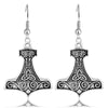 Thor's Hammer Mjolnir Women Earrings!  Depicted With Celtic Knot Design! - Viking Jewelry Life