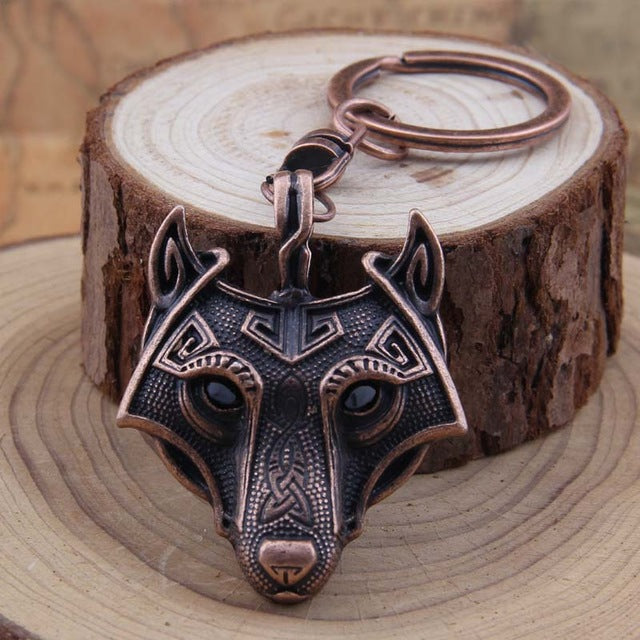 Wolf Talisman Norse Viking Amulet Keychain Pendant Antique Silver Antique Bronze Antique Black Antique Copper - Viking Jewelry Life