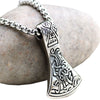 Vintage Viking Thor Hammer Silver Steel Pendant 18" Chain Necklace