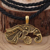 Viking/Norse Raven Gold, Silver or Bronze Pendant with Cord or Chain 50 cm Unisex