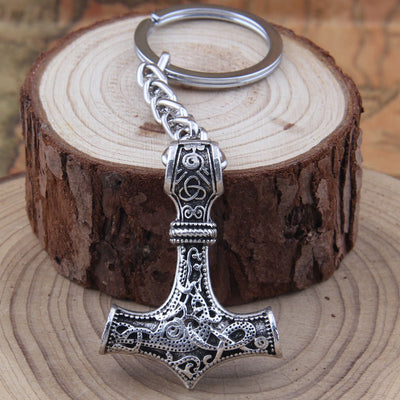Viking Keychain Pendant Thor's Hammer Mjolnir!  Keep Your Keys Handy! - Viking Jewelry Life