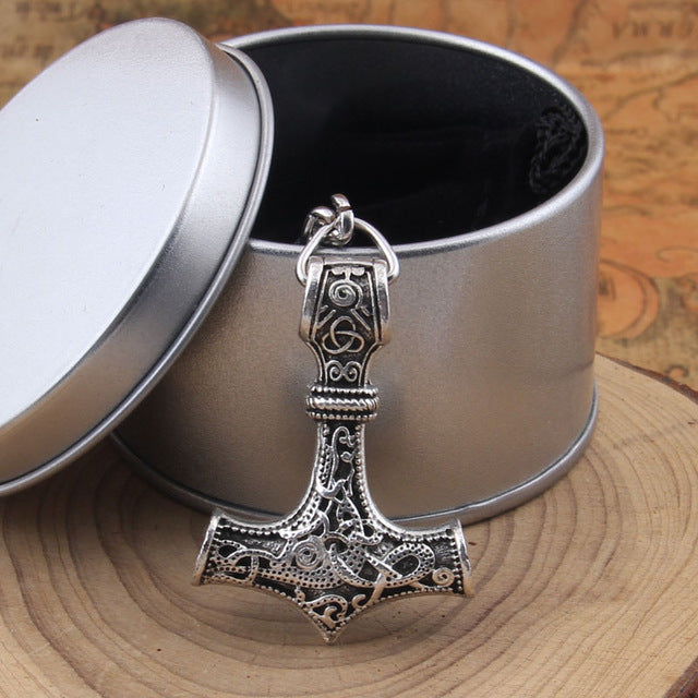 Viking Keychain Pendant Thor's Hammer Mjolnir!  Keep Your Keys Handy! - Viking Jewelry Life
