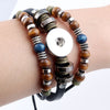 Snap Button Beads & Leather Bracelet 18/20MM Snap Button Jewelry