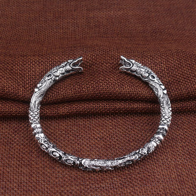 Viking Wolves Silver Zinc Honor Custom Bracelet Unisex