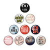 Text Express Yourself Snap Buttons Set of 10-18 mm Silver-tone Alloy Snap Jewelry Unisex