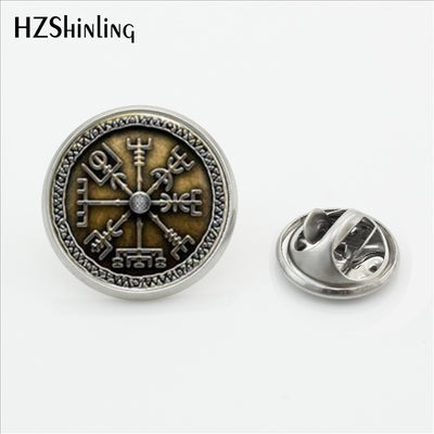 Norse Symbols Lapel Pins Silver Alloy 7 Designs Unisex