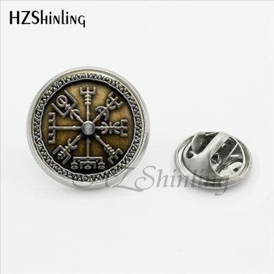 Norse Symbols Lapel Pins Silver Alloy 7 Designs Unisex