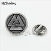 Norse Symbols Lapel Pins Silver Alloy 7 Designs Unisex