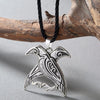 Odin's Ravens Pendant New Silver Stainless Steel Necklace 20” Chain