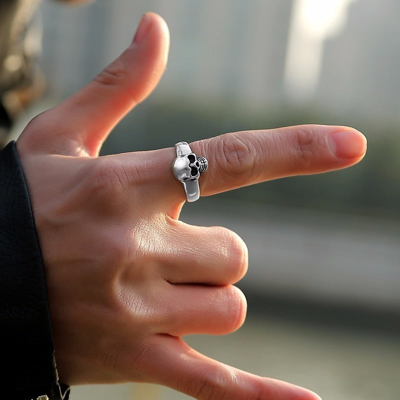 Viking/ Norse Skull 925 Sterling Silver Punk Vintage Quality Ring Sizes 7-13 Unisex