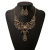 Lacy Set Gold or Silver Alloy 16-18" Necklace & Earrings