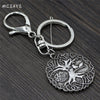 Norse Viking Mens Key Chain Stainless Steel Warrior life Tree Amulet Key Chain Nordic Retro Key Chain Dope Gifts 1SL - Viking Jewelry Life