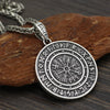 Odin Vegvisir Rune Silver Or Gold Zinc Pendant w/ Chain or Cord