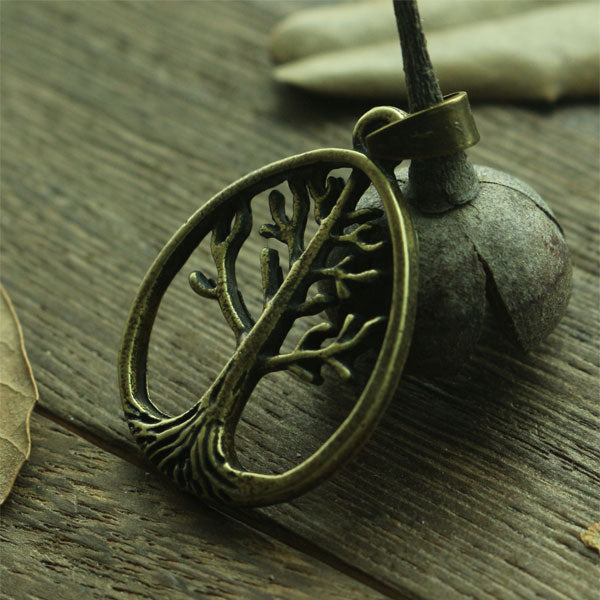 Viking/ Norse World Tree Pendant Zinc Silver/ Bronze/ Or Gold-Tone 18" Necklace  Unisex