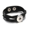 Braided Black Leather & Zinc Use 18/20MM Snap Buttons Unisex
