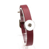 Red Vintage Leather Bracelet Uses 18-20mm Snaps Button Jewelry  Unisex