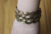 Viking/Norse Hand Crafted 3 Color Braided Copper Cuff Bangle Adjustable Unisex
