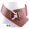 Croc-look Stretch Belt Fits 30"-38" Black or Tan